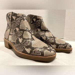 DOLCE VITA Tavin Snake Print Stella Leather Ankle Bootie Women’s Size 7